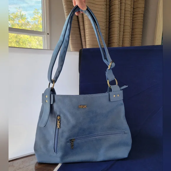 MSK Bags Msk Blue Adjustable Strap Purse Bag Unisex All